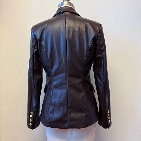 Milly  Inez Faux Leather Blazer - Picture 8 of 9